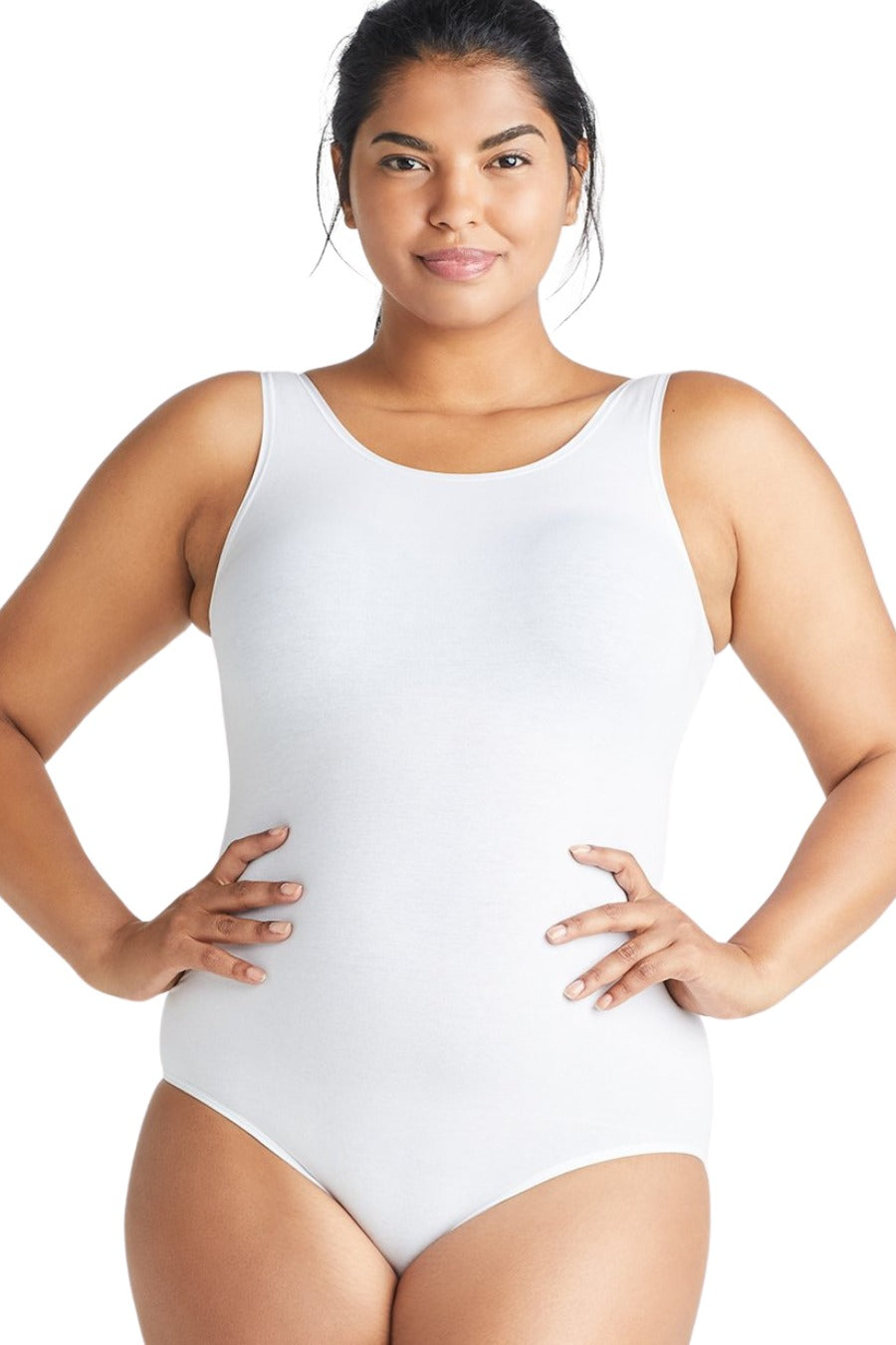 Ruby Shaping Full Back Bodysuit - Cotton Seamless - White Yummie
