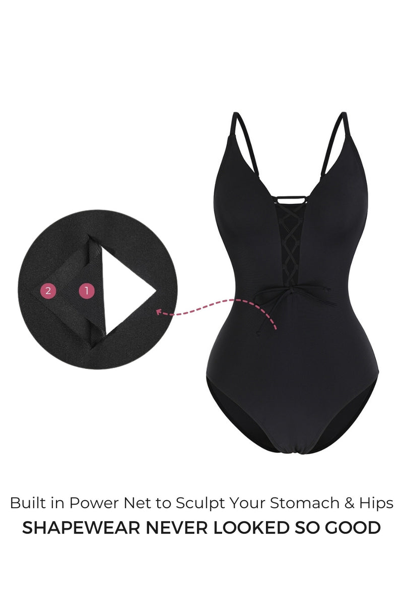 Ariana Shaping Swimsuit - Black Contour Clothing