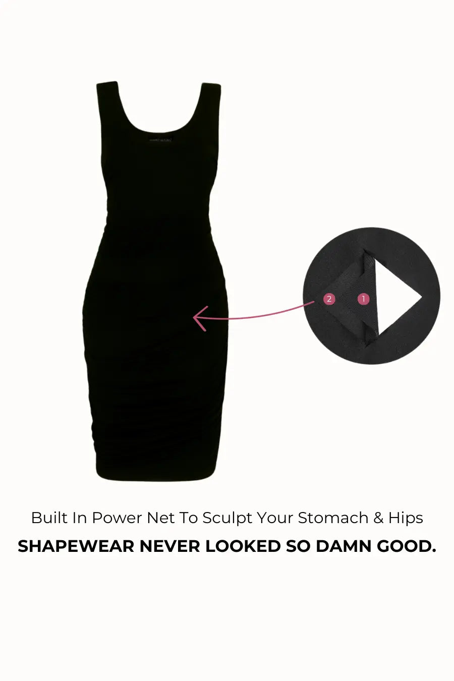 Embodycon™ Tank Shaping Dress - Black Embodycon