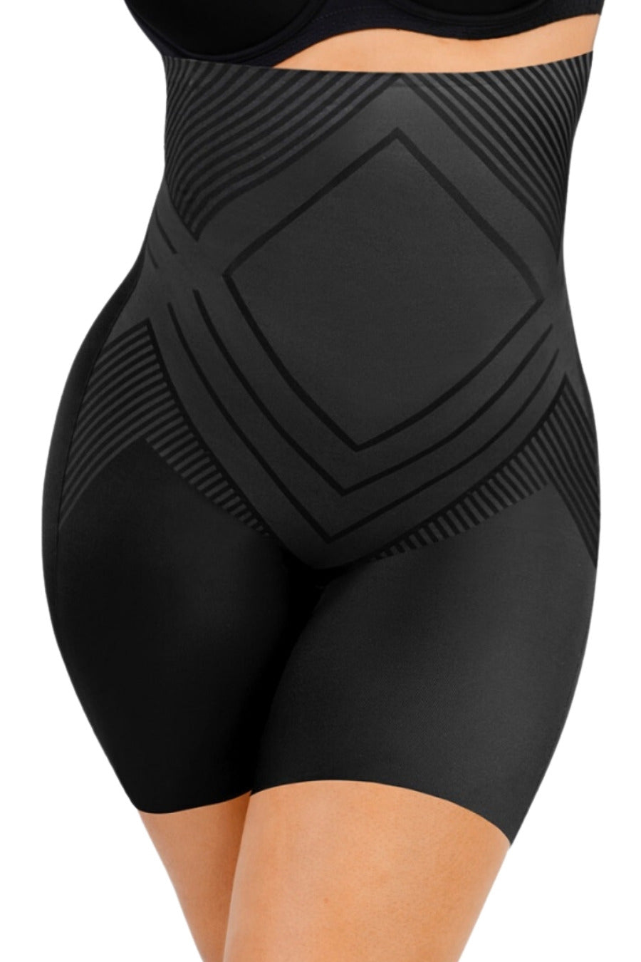 Diamond Stomach & Hip Shapers with Anti Chafe - Black Contour Clothing