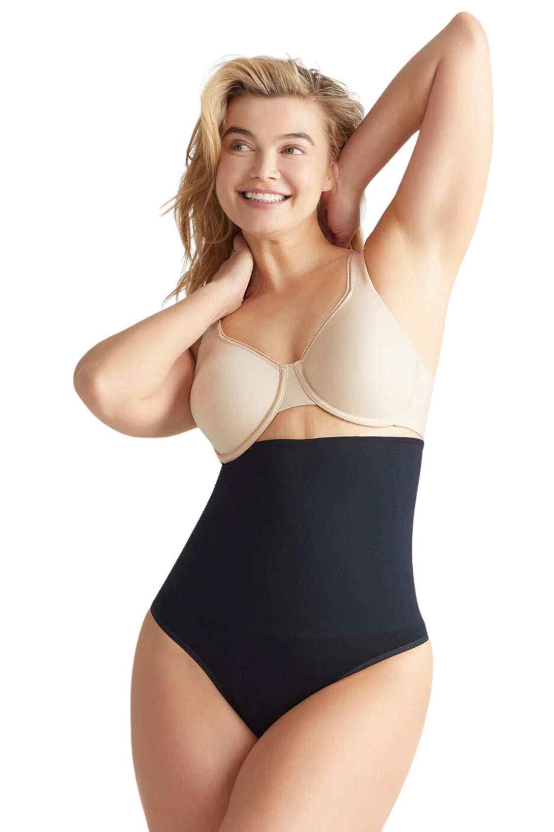 High Waist Shaping Thong - Seamless - Black Yummie