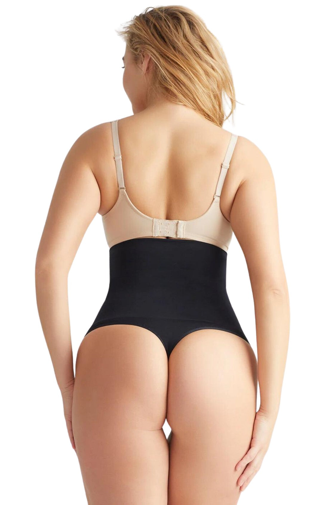 High Waist Shaping Thong - Seamless - Black Yummie