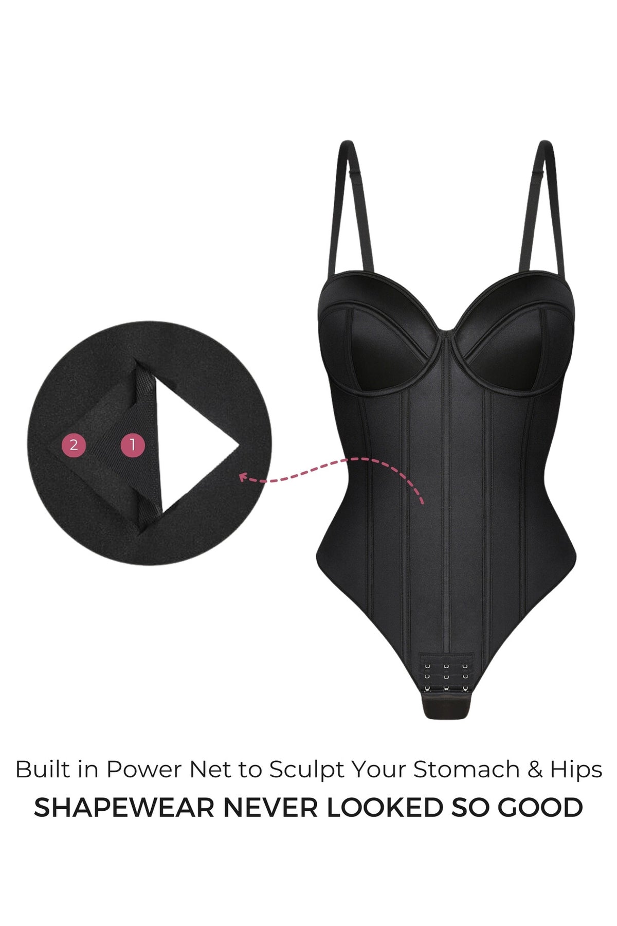 Tease Shaping Bodysuit - Black Contour Clothing