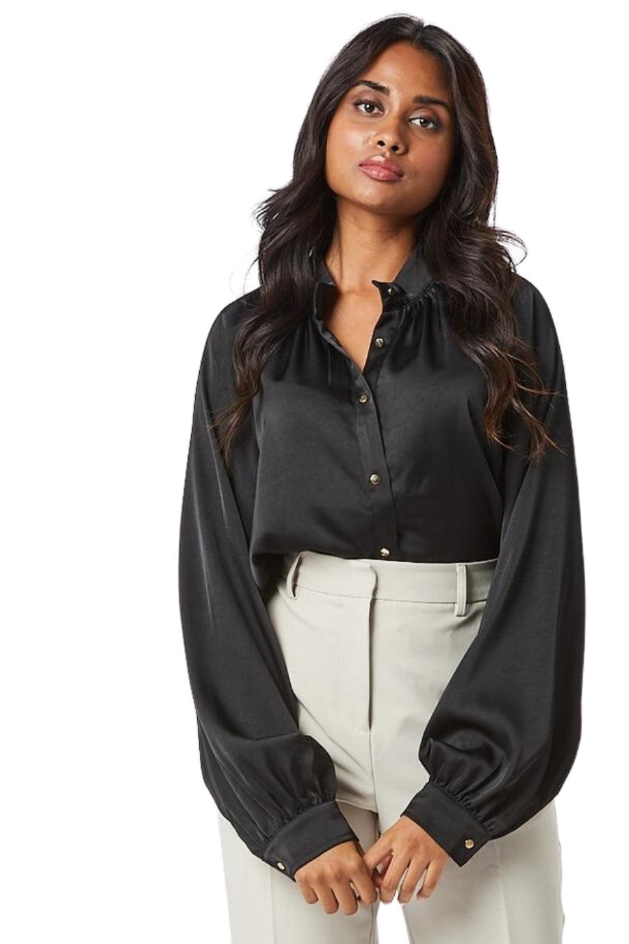 Satin blouse skirt online