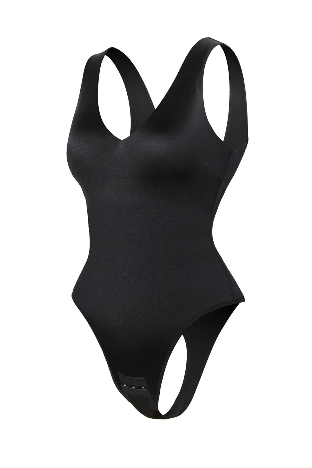 Luxe Satin Shaping Bodysuit - Black Contour Clothing