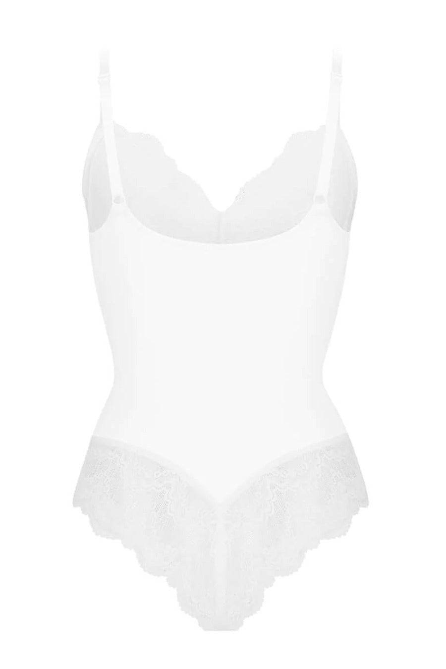 Aria Shaping Lace Bodysuit - White Contour Clothing