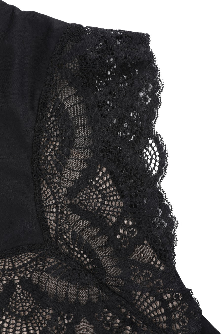 Aria Sculpting Lace Bodysuit - Black