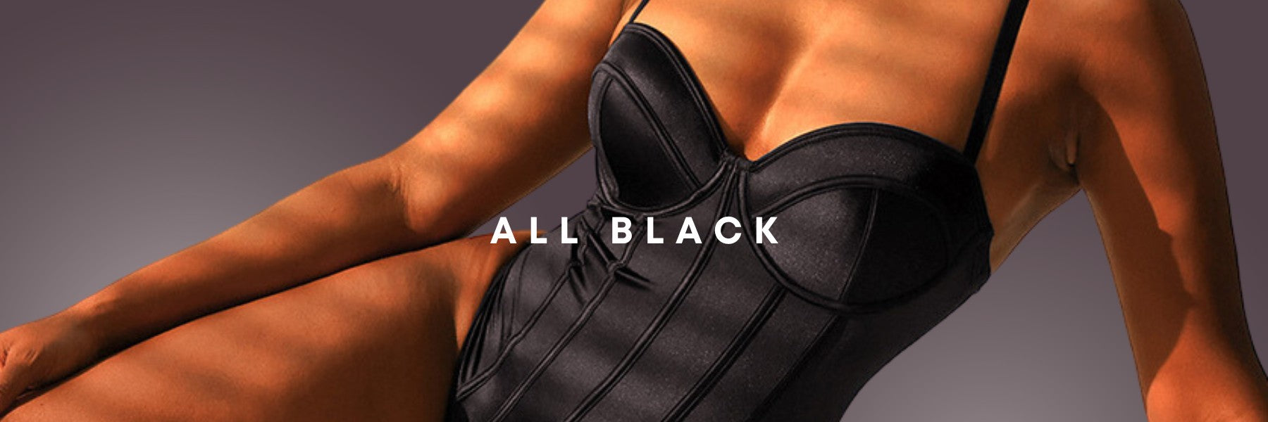 Conturve Black Open Bust Shaping Bodysuit