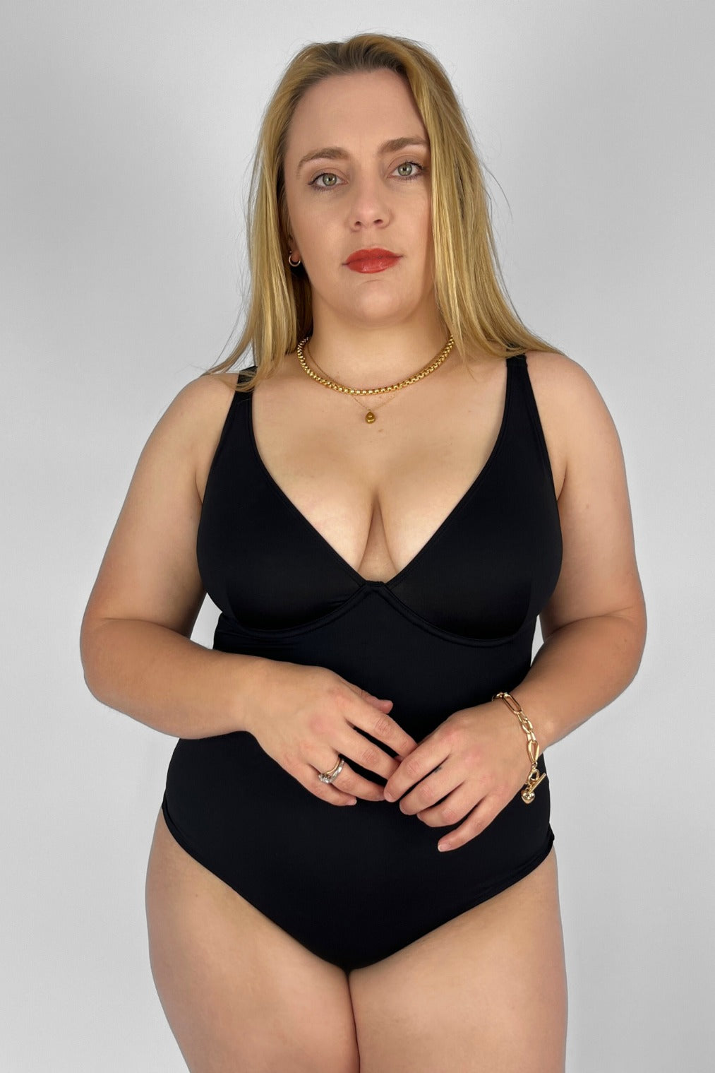 Amelia Shaping Bodysuit - Black