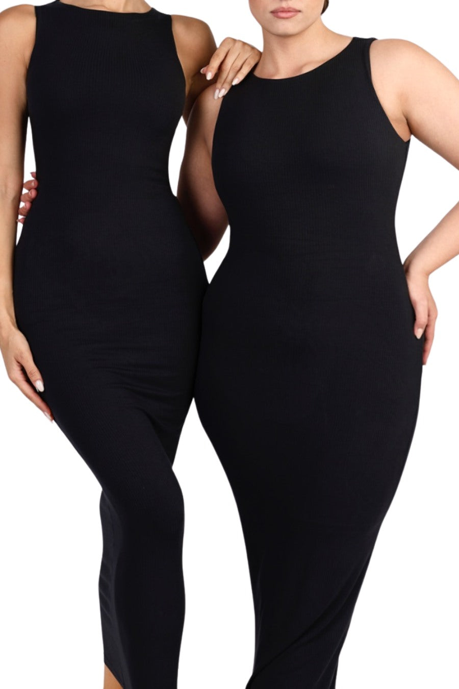 Curve Shaping Dress - Black Contour Clothing