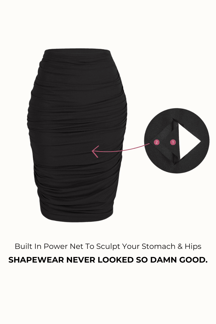 Embodycon™ Bamboo Shaping Skirt - Black