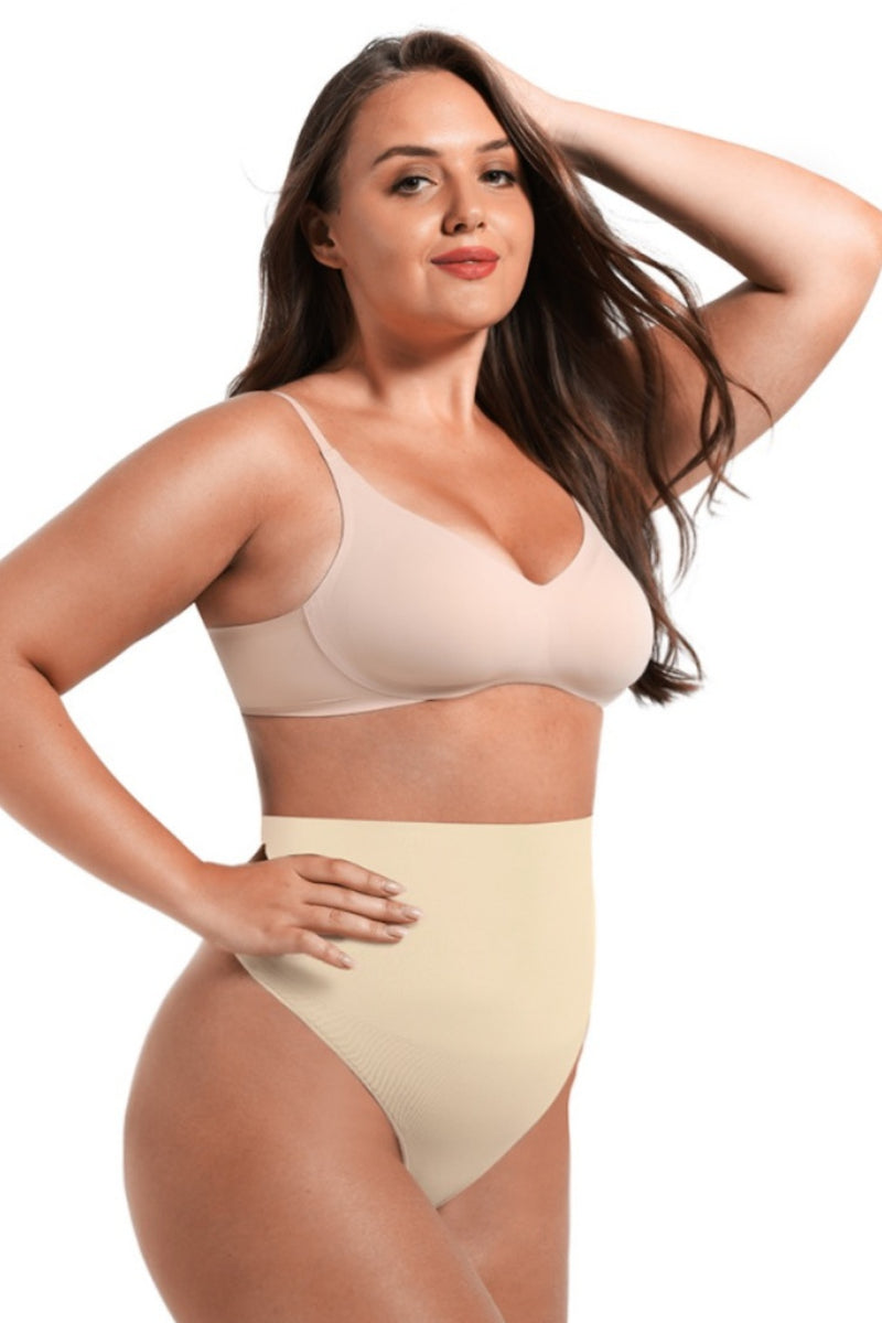 High Waist Shaping Brief Thong - Frappe Eco Contour Clothing