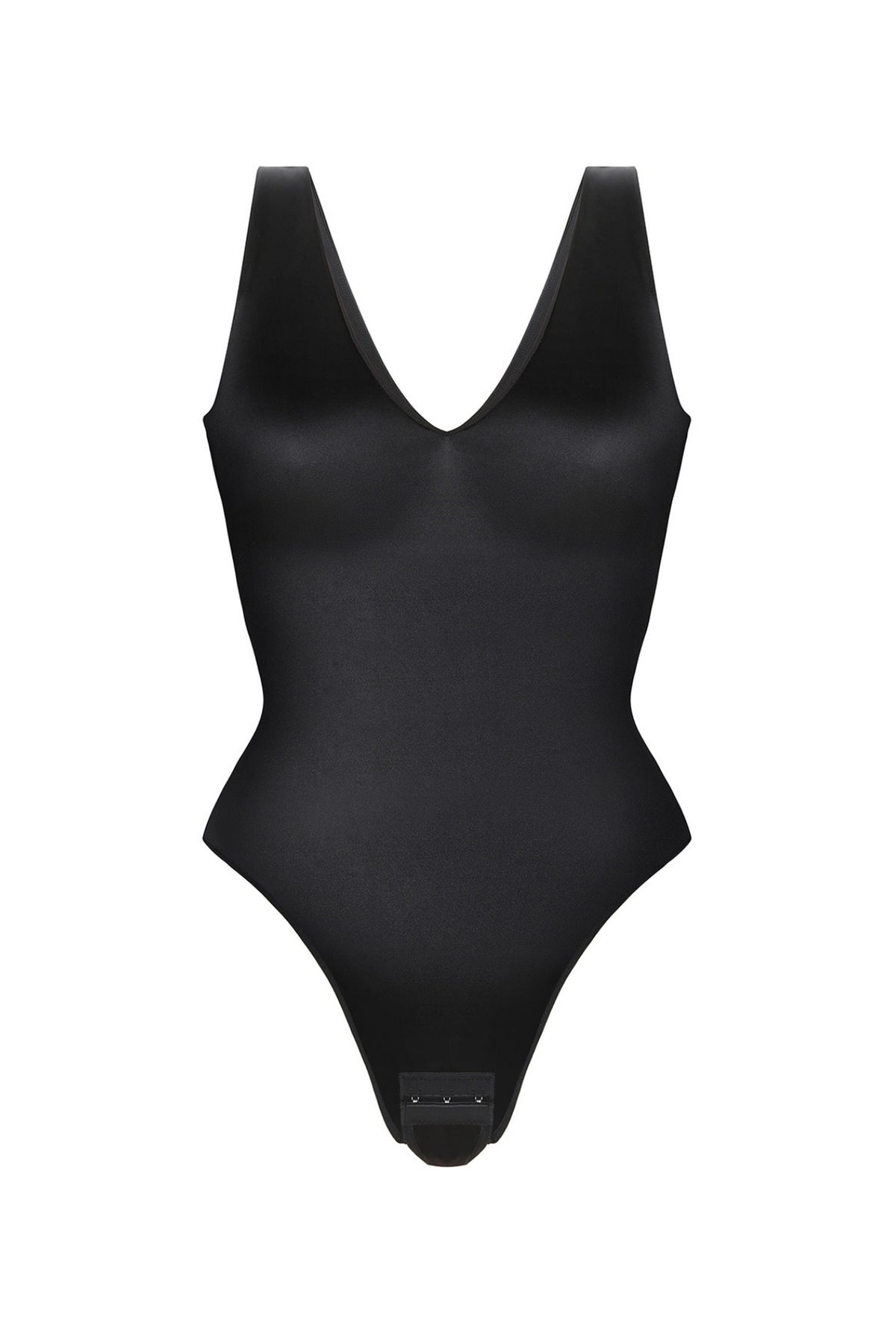 Luxe Satin Shaping Bodysuit - Black