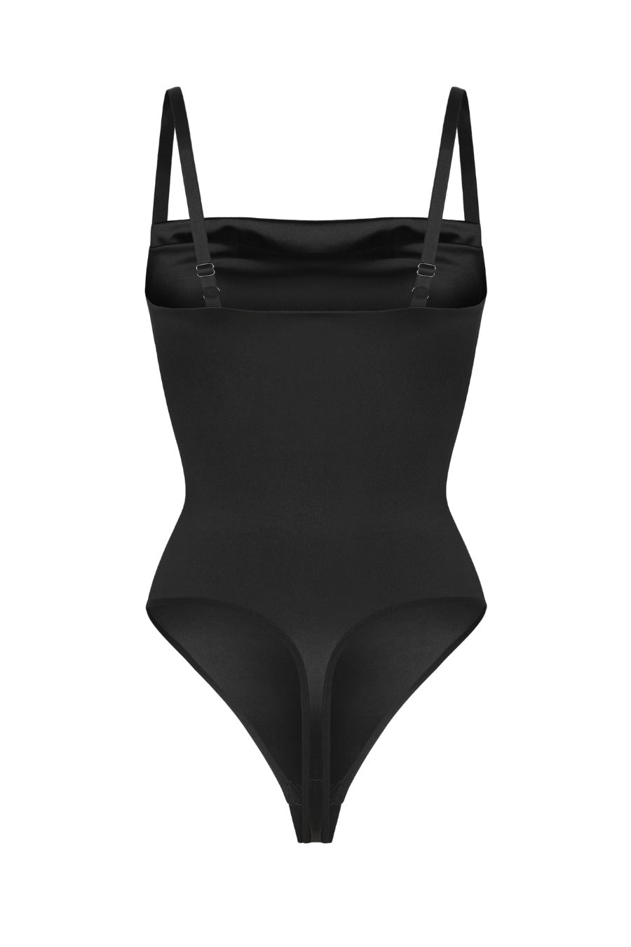Ava Satin Shaping Bodysuit - Black Contour Clothing