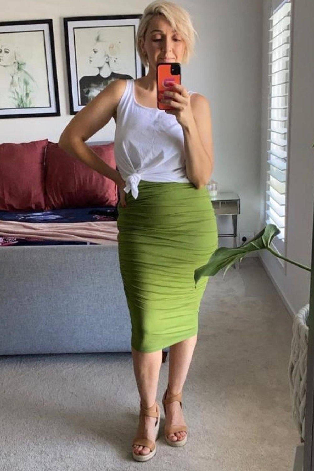 Embodycon™ Bamboo Shaping Skirt - Olive Embodycon