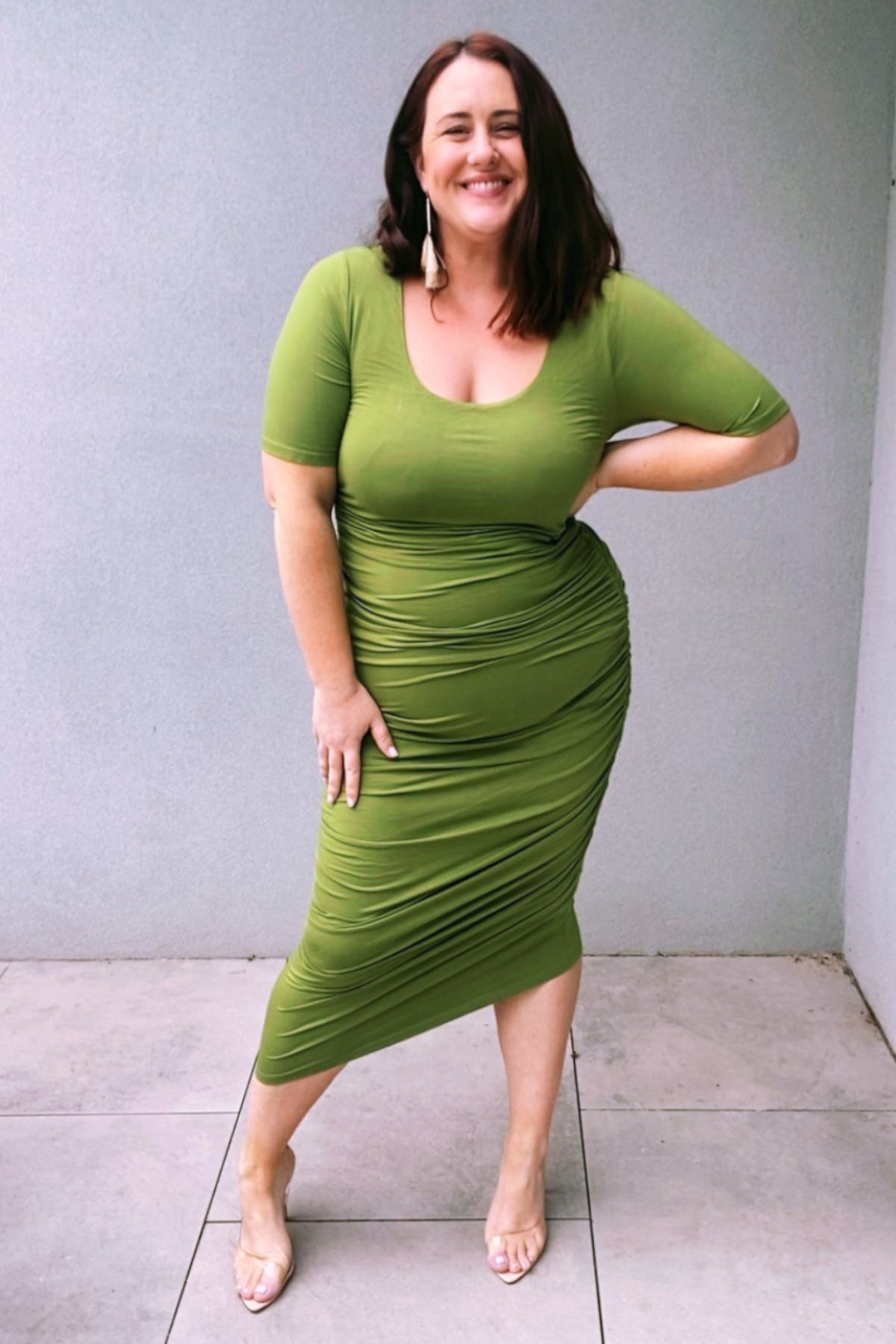 Embodycon™ Shaping Bodycon Dress - Olive Embodycon